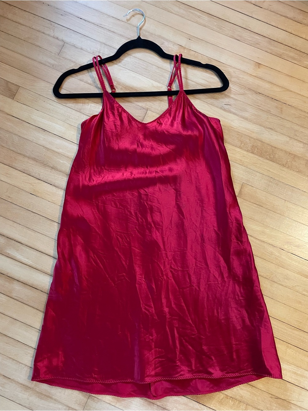 INTIMISSIMI Silk Slip Dress Chemise Nightie Lingerie Bias Cut Red Date Night